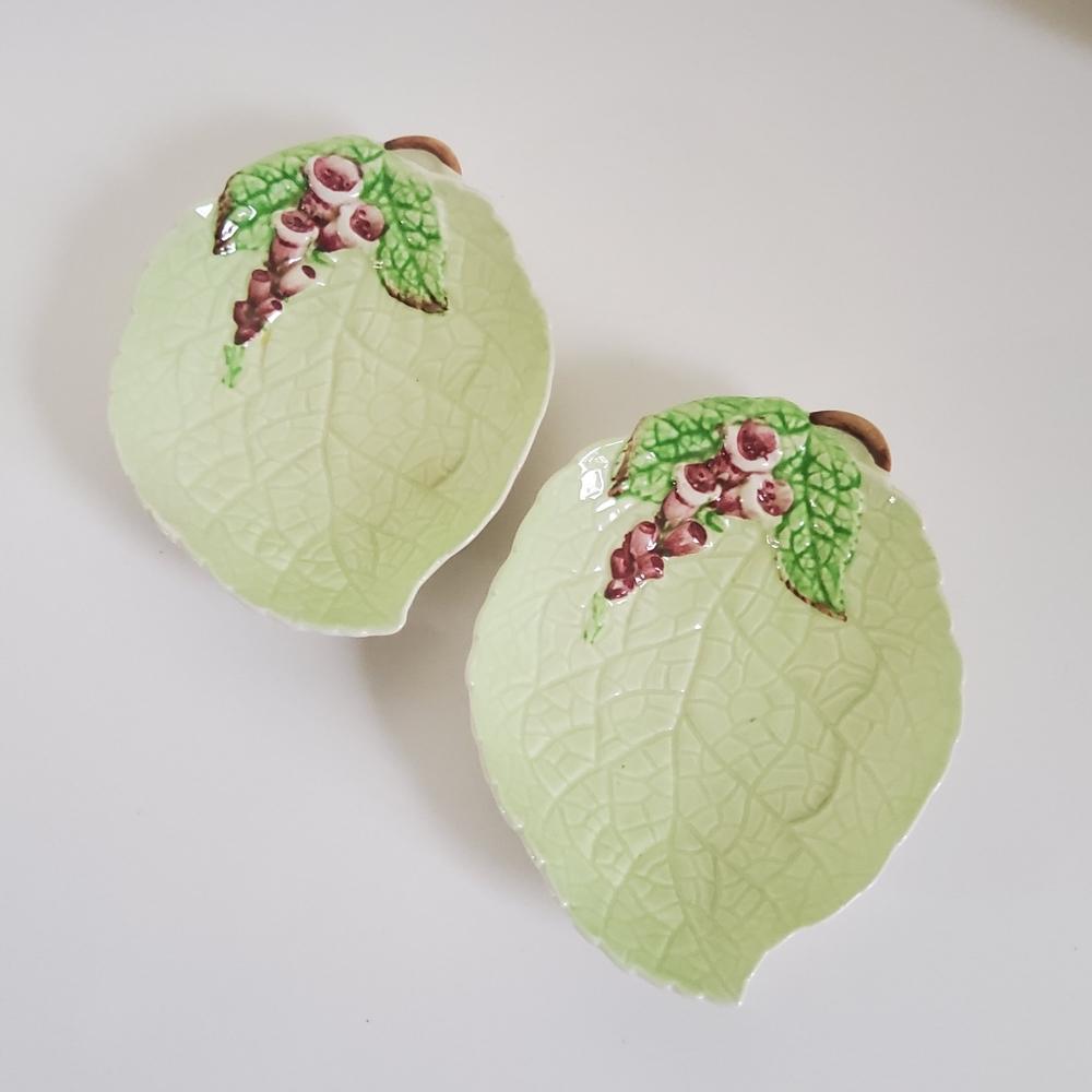 Vintage Carlton Ware 2 Green Serving Dishes